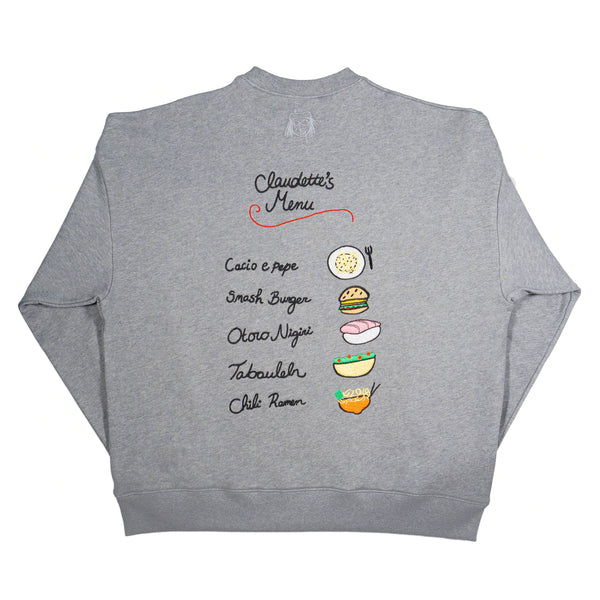 Claudette’s Menu Crew Neck